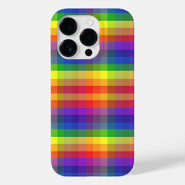 Rainbow Plaid iPhone Samsung Coque (Verso)