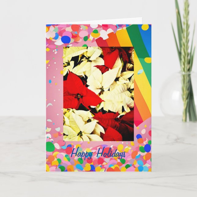 Rainbow Pride Holidays 5" x 7" Carte de vacances p (Devant)