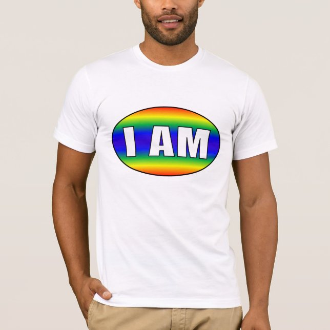 Rainbow Pride I AM Oval T-Shirt (Devant)