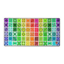 Rainbow Quilt Desk Mat