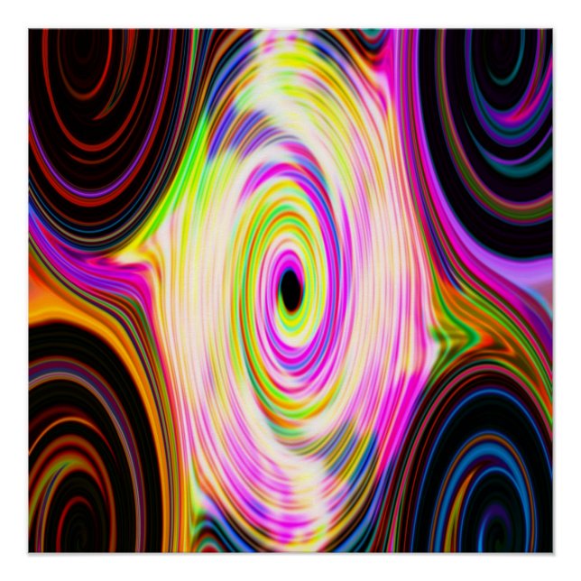 Rainbow Reays cosmiques 5 Swirl Poster parfait (Devant)