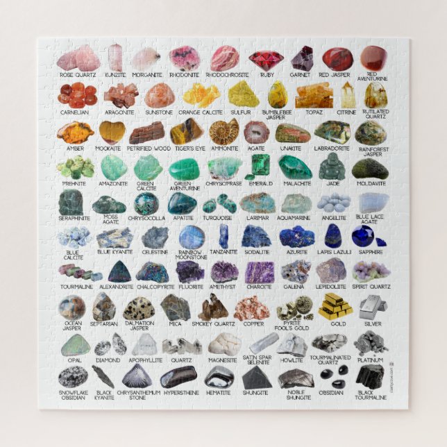 Rainbow Rocks Crystal Collection Gemstone Puzzle (Vertical)