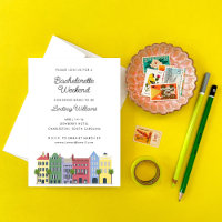 Rainbow Row Girls Weekend Invitation