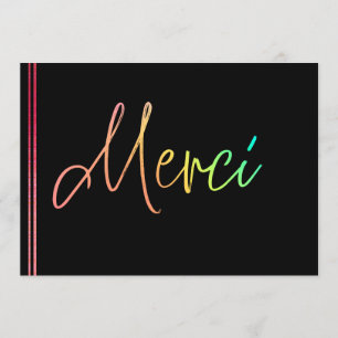 Rainbow Rustic Merci Personnalisé Merci Cartes