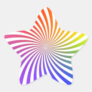 Rainbow Spiral Design : Sticker étoile