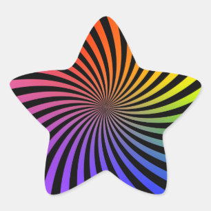 Rainbow Spiral Design : Sticker étoile