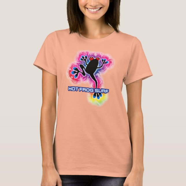 Rainbow Surf Frog T-shirt bio (Devant)