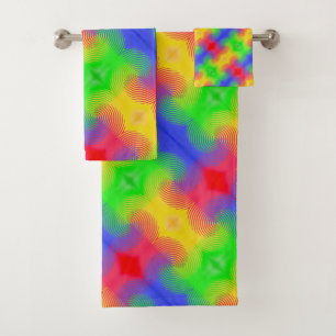 Rainbow Swirls Abstract Design Serviettes de bain