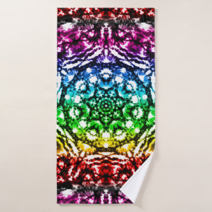 Rainbow Tie Dye Mandala Star
