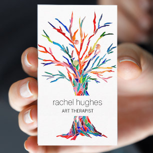 Rainbow Tree Art Therapist Carte de visite