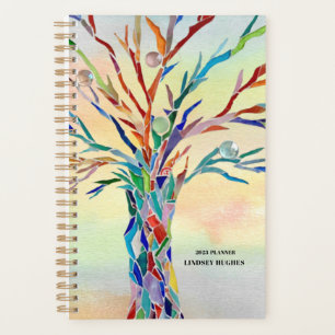 Rainbow Tree Nom personnalisé 2023 Planner