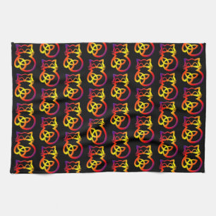 Rainbow Trinity Knot Celtic Chat Serviette de cuis