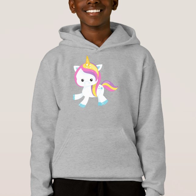 Rainbow Unicorn, Cute Unicorn, Étoile, Magique Uni (Devant)