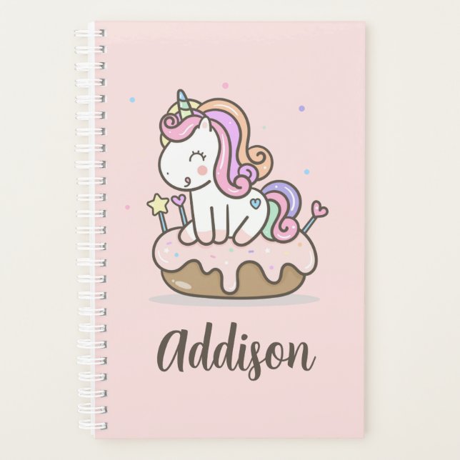 Rainbow Unicorn gâteau Carnet de planificateur per (Devant)