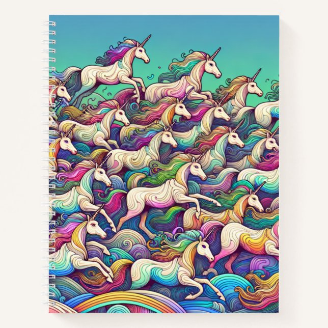 Rainbow Unicorn Imaginaire Art Carnet (Devant)