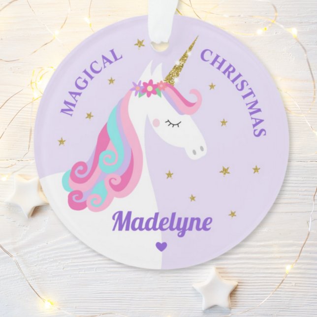 Rainbow Unicorn Magique Noël violet (Créateur téléchargé)