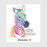Rainbow zebra, Sticker de guerrier EDS