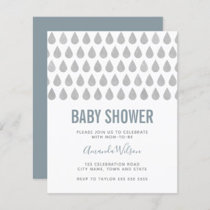 Raindrop Baby shower d'aquarelle bleu foncé dans