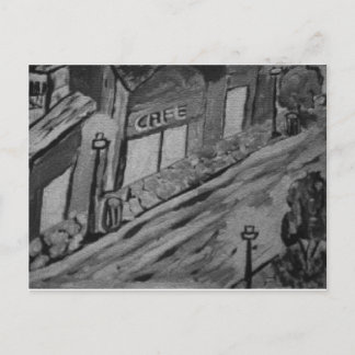 Rainy Day au Café - Cartes postales Art