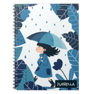Rainy Day Girl Spiral Carnet photo