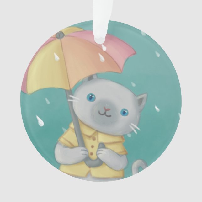 Rainy Day : Illustration de chat et parapluie (devant)