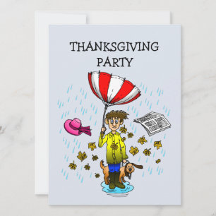 Rainy Day sur une invitation de Thanksgiving