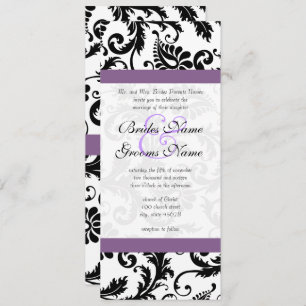 Raisin de raisin noir Damask Faire-part de mariage
