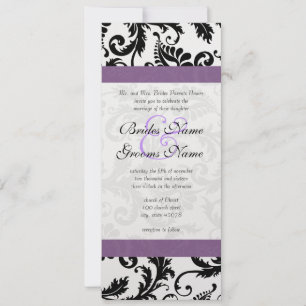 Raisin de raisin noir Damask Faire-part de mariage