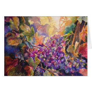 Raisins ensoleillés qui rougeoient carte vierge