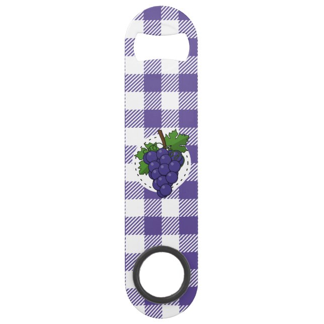 Raisins sur Plaid violet blanc (Devant)