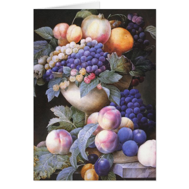 Raisins vintages dans une carte Vase (Devant)
