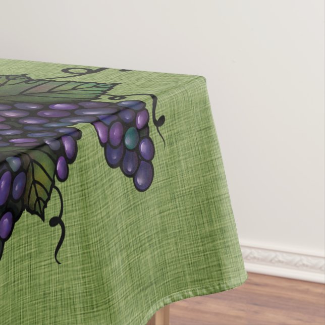 Raisins Violets, Belle Nappe En Coton, 52"x70" (In Situ)