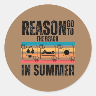 Raison aller à la plage en été Sticker
