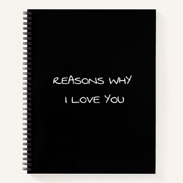 Raisons pour lesquelles je t'aime Carnet (Devant)