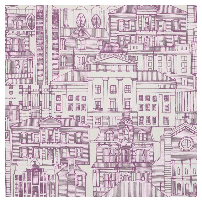 Raleigh NC toile violet tissu (Échantillon)