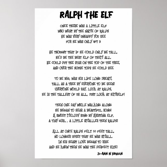 RALPH THE ELF Print, Value Poster Paper (Matte) (Devant)