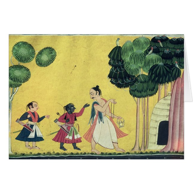 Rama et Lakshmana accompagnés de Visvamitra (Devant horizontal)
