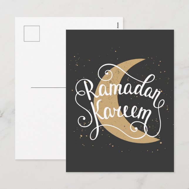 Ramadan Kareem | Carte postale moderne Ramadan Hol (Devant / Derrière)