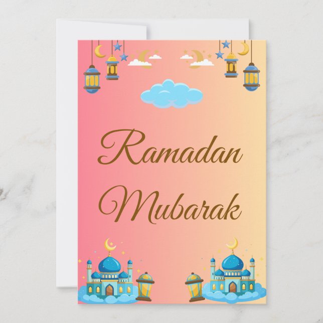 Ramadan Kareem Greeting Card Carte de vœux simple (Devant)