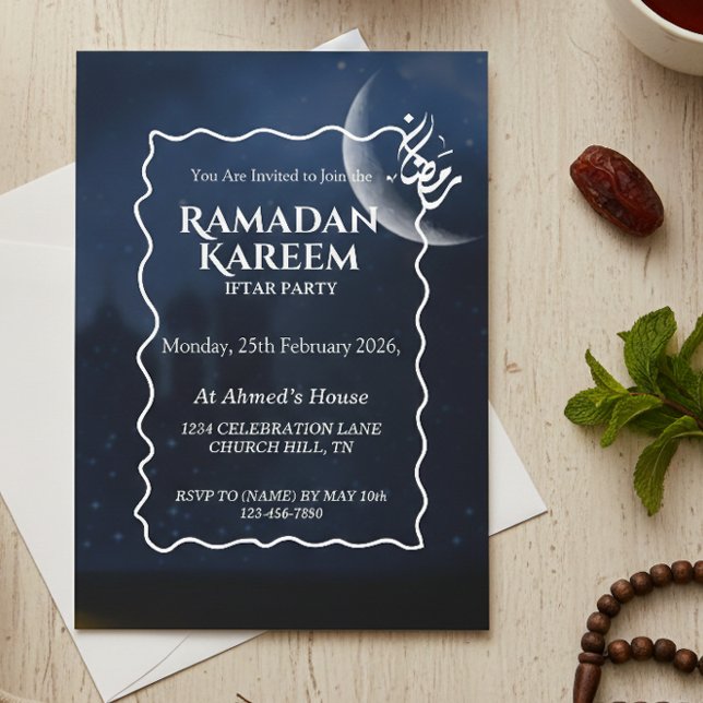 Ramadan Kareem Iftar Invitation Personalized (Créateur téléchargé)