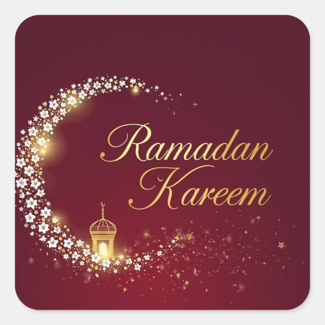 Ramadan Kareem Round Sticker Gift (Devant)