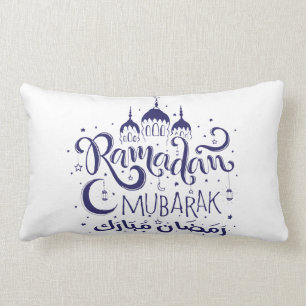 Ramadan Mubarak Coussin BLueNight MoonLight Coussi