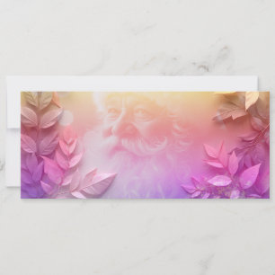 Rameaux de fleurs et père noël