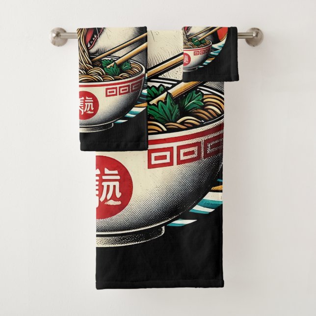 Ramen de chat Art japonais Style vintage (En situation)