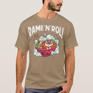 Ramen Japan Kawaii Noodle Bowl Pun Tiger T-Shirt