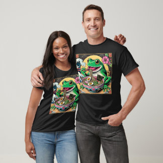 Ramen Mangeant T-shirt grenouille - Drôle animal f