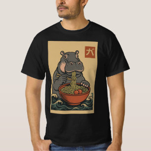 Ramen Noodle Manger : Hippo Mens T-Shirt