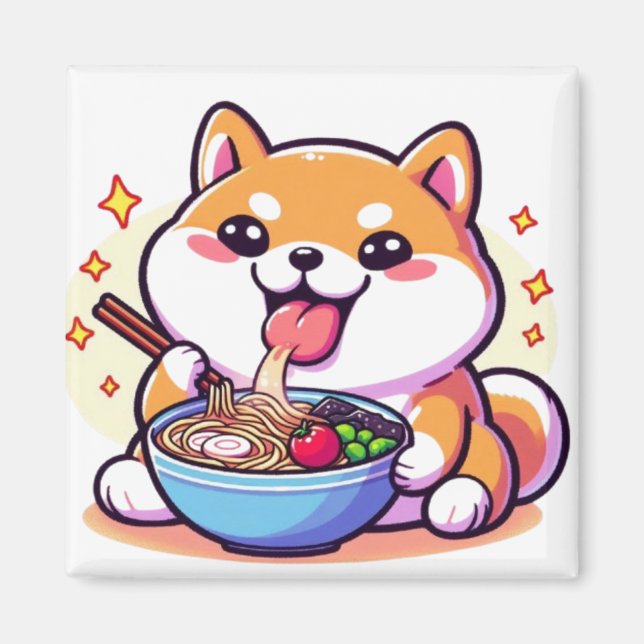 Ramen Shiba Inu Magnet – Cute & Tasty Vibes for Yo (Devant)