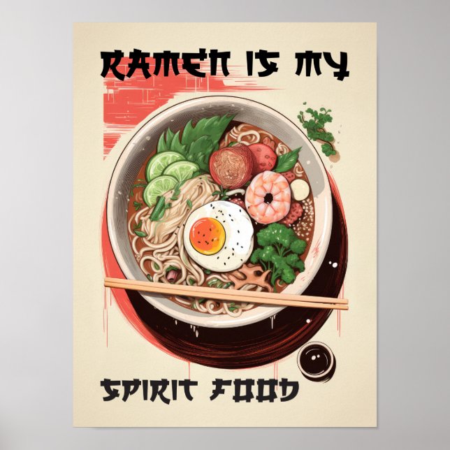 Ramen Spirit Poster alimentaire Comfort Food Wall  (Devant)