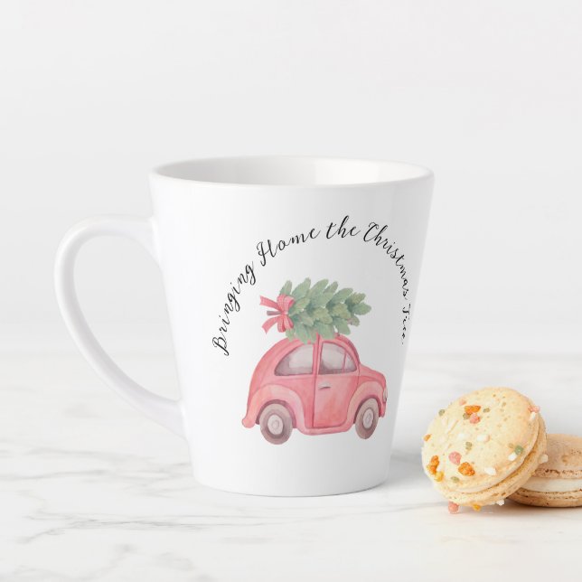 Ramener l'arbre de Noël, Mug Latte (En situation)